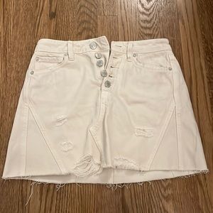 We the free, size 25, beige, denim skirt